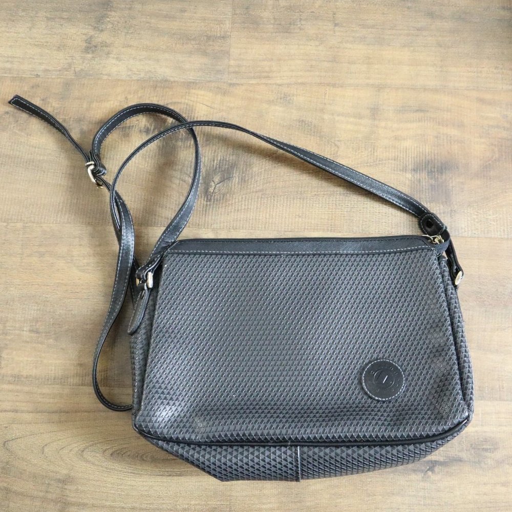 Liz Claiborne leather embroidered purse 1983